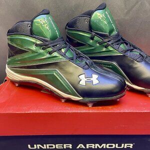 Under Armour NIB Nitro Men's Football Cleats Size 14 Green & Black
